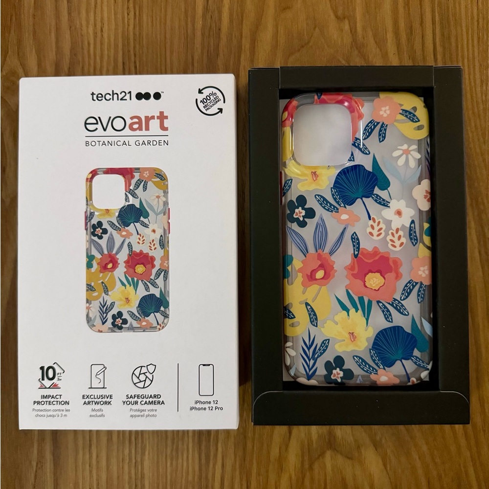 Tech21 Tech 21 iPhone 12 or IPhone 12 Pro case Evo Art Botanical Garden